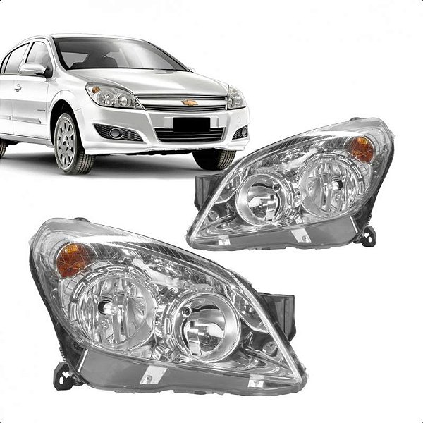 Farol vectra chevrolet de 2009 a 2011 lado direito cromado com anel cromado manual