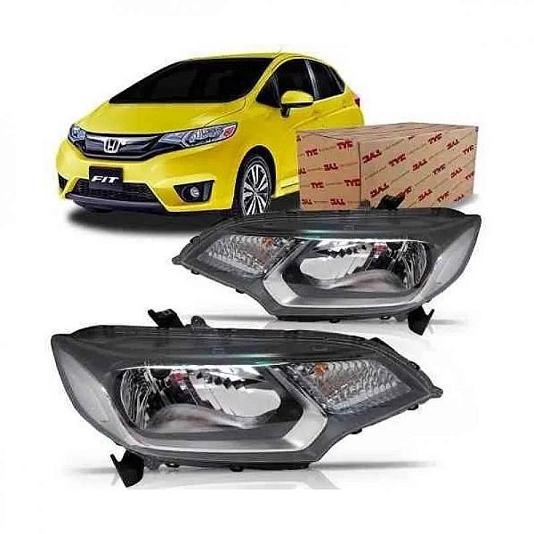 Farol fit honda de 2014 a 2021 lado esquerdo manual sem LED
