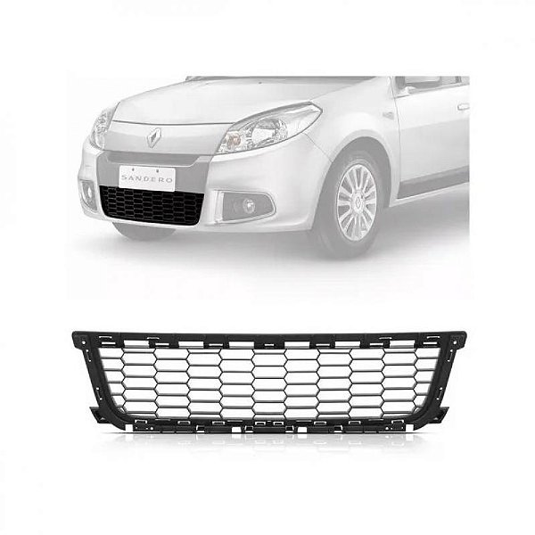 Grade do para choque sandero renault de 2012 a 2014 dianteira central stepway