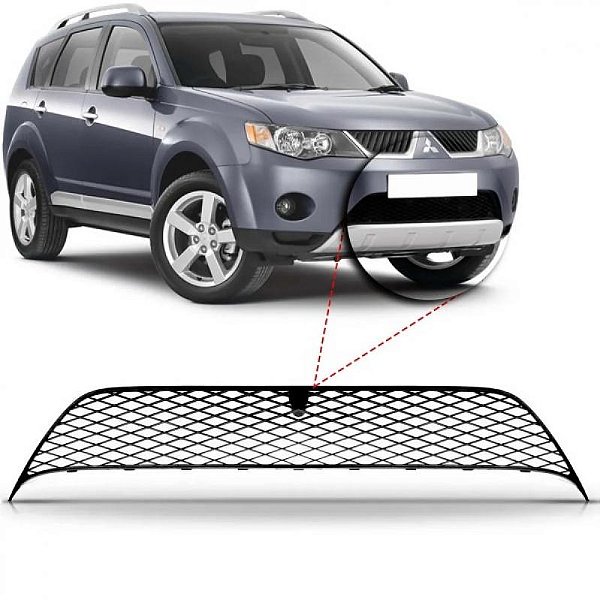 Grade do para choque outlander mitsubishi de 2008 a 2009 dianteiro central