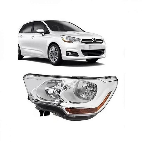 Farol c4 lounge citroën de 2014 a 2016 e ds4 citroën de 2011 em diante lado esquerdo âmbar elétrico sem projetor