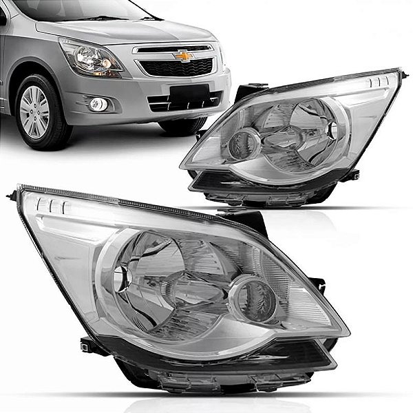Farol cobalt chevrolet de 2012 a 2016 lado direito cromado manual