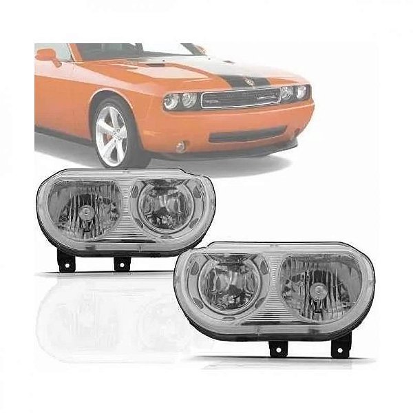 Farol challenger dodge de 2008 a 2012 lado direito manual sem LED sem projetor sem xenônio