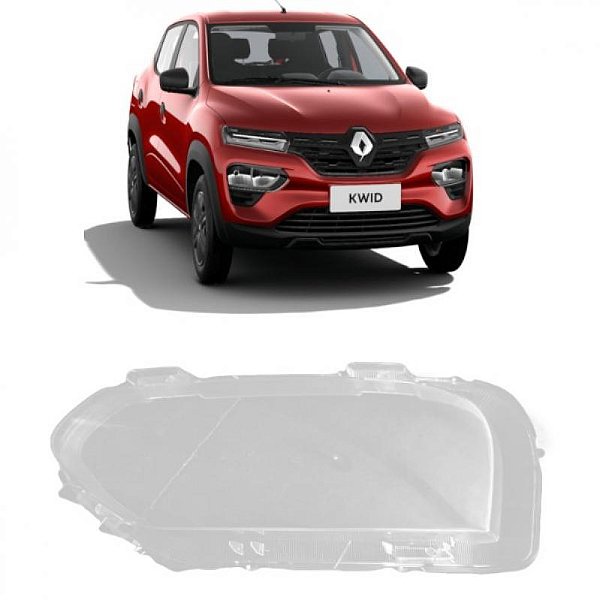 Lente do farol kwid renault de 2022 a 2025 lado esquerdo inferior