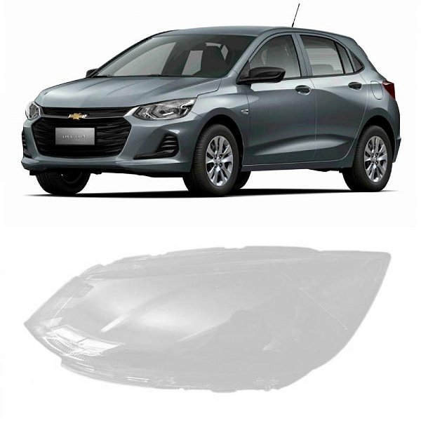 Lente do farol onix chevrolet de 2020 a 2025 lado esquerdo