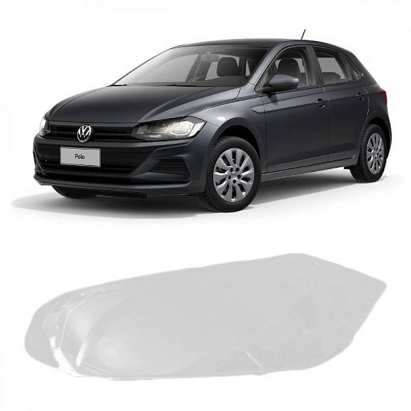 Lente do farol polo e virtus volkswagen de 2018 a 2022 lado esquerdo