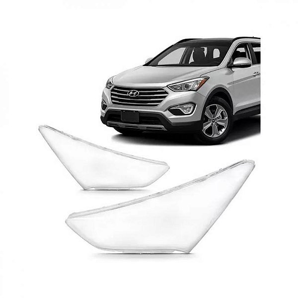 Lente de farol santa fe hyundai de 2014 a 2016 lado direito