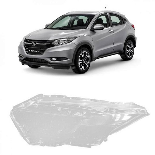 Lente farol hrv honda de 2015 a 2018 lado esquerdo