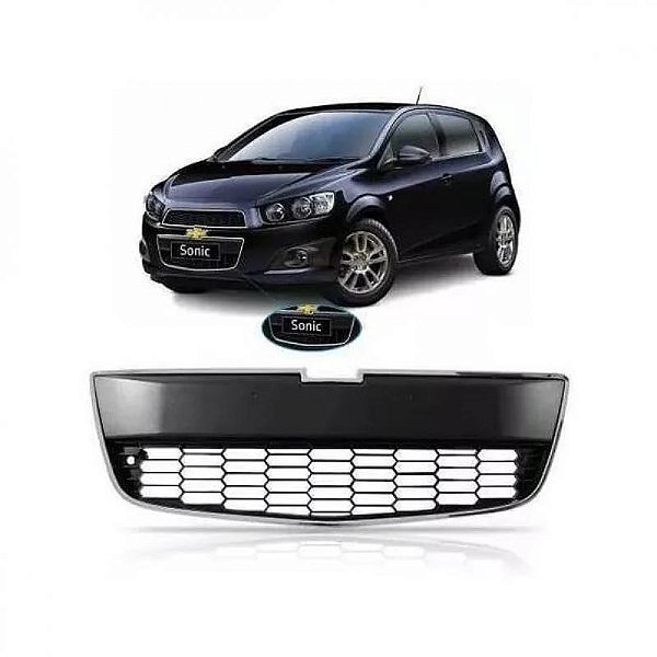 Grade do para choque sonic chevrolet de 2012 a 2014 dianteira inferior com friso cromado