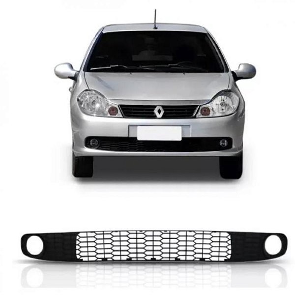 Grade do para choque symbol renault de 2009 a 2013 dianteiro central com furo
