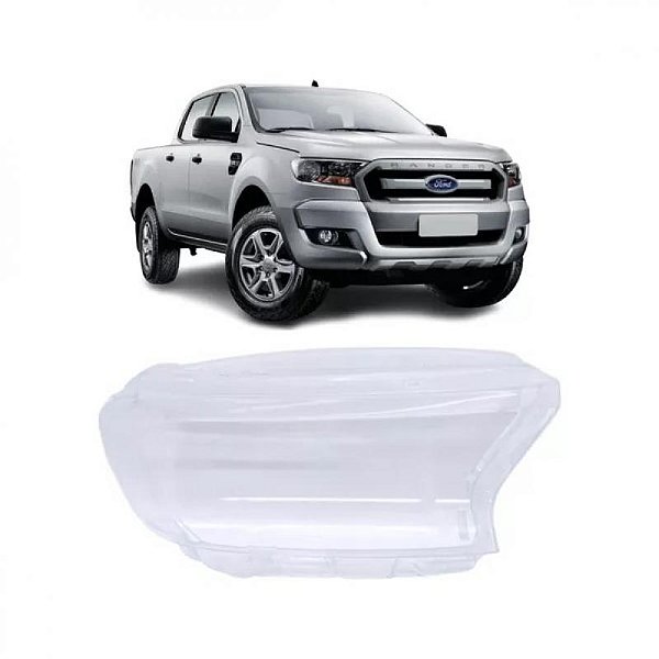 Lente do farol ranger ford de 2016 a 2023 lado direito