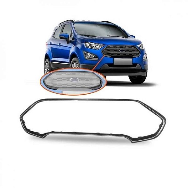 Moldura inferior para choque da grade do radiador ecosport ford de 2018 a 2021 cinza escuro