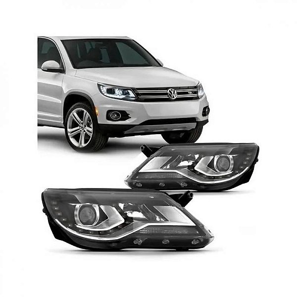 Farol tiguan volkswagen de 2012 a 2017 com LED sem entrada para xenon par