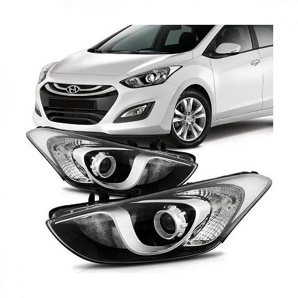 Farol i30 hyundai de 2013 a 2016 lado esquerdo elétrico com motor sem entrada para xenon