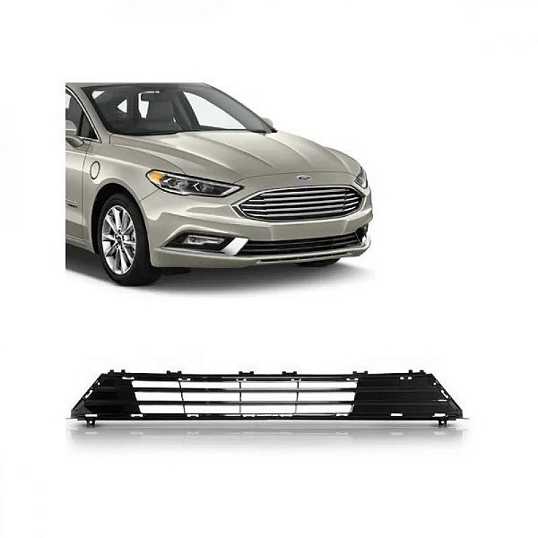 Grade do para choque fusion ford de 2017 a 2019 dianteira central sem pisca texturizada