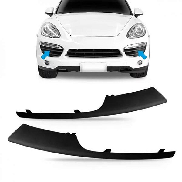 Moldura da grade do para choque cayenne porsche de 2011 a 2014 lado direito dianteiro inferior suporte