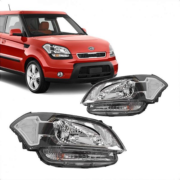 Farol soul kia de 2009 a 2012 lado direito foco simples