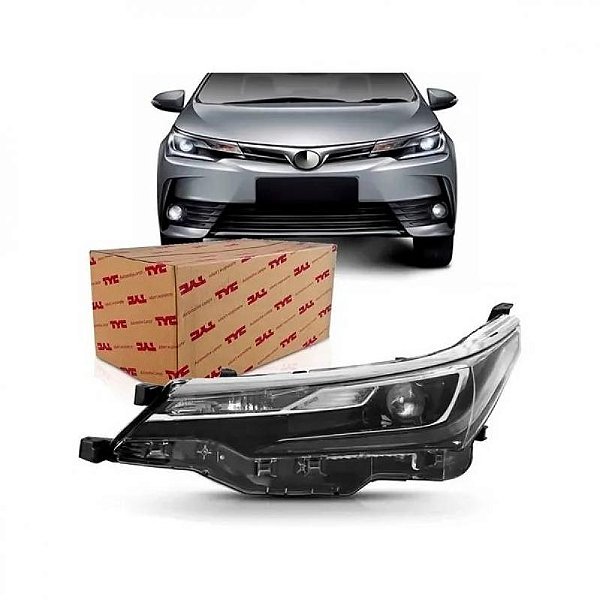 Farol corolla toyota de 2018 a 2019 lado esquerdo altis elétrico com motor com projetor com LED