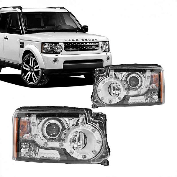 Farol discovery 4 land rover de 2009 a 2013 lado direito com LED D3S 15 pinos