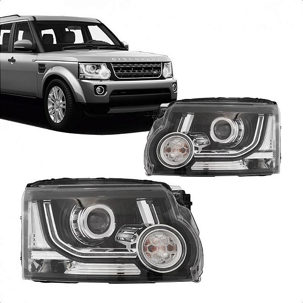 Farol discovery 4 land rover de 2014 a 2016 lado direito com LED D3S 7 pinos