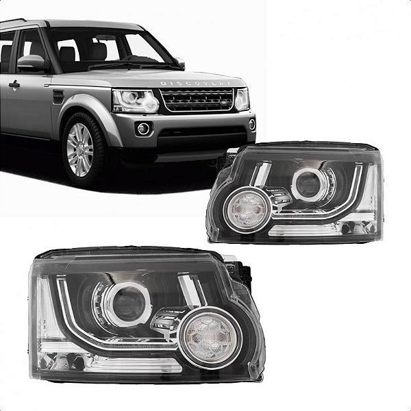 Farol discovery 4 land rover de 2014 a 2016 lado esquerdo com LED D3S 15 pinos