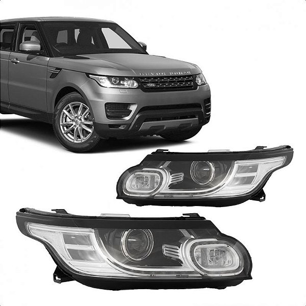 Farol range rover sport land rover de 2014 a 2018 lado esquerdo com LED D3S com reator
