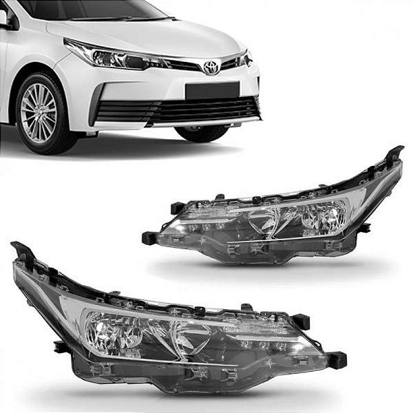 Farol corolla toyota de 2018 a 2019 lado direito manual com LED versões xei e gli