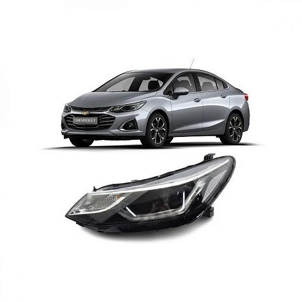 Farol cruze chevrolet de 2017 a 2024 lado esquerdo elétrico com motor com LED versão ltz