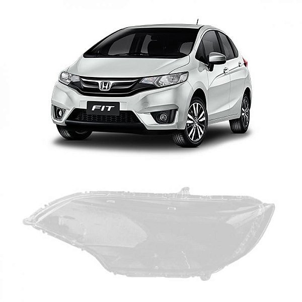 Lente do farol fit honda de 2014 a 2021 lado esquerdo