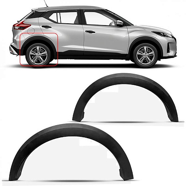 Moldura do vão do paralama kicks nissan de 2017 a 2021 traseira lado esquerdo