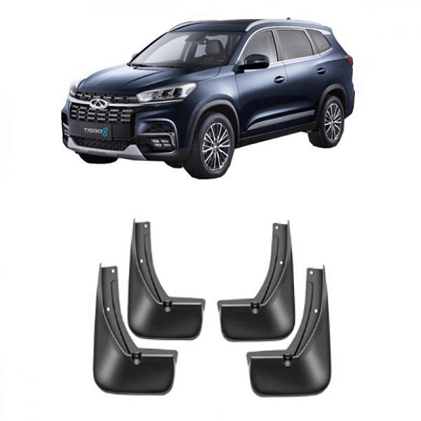 Kit de parabarros tiggo 8 chery de 2021 a 2025 quatro peças