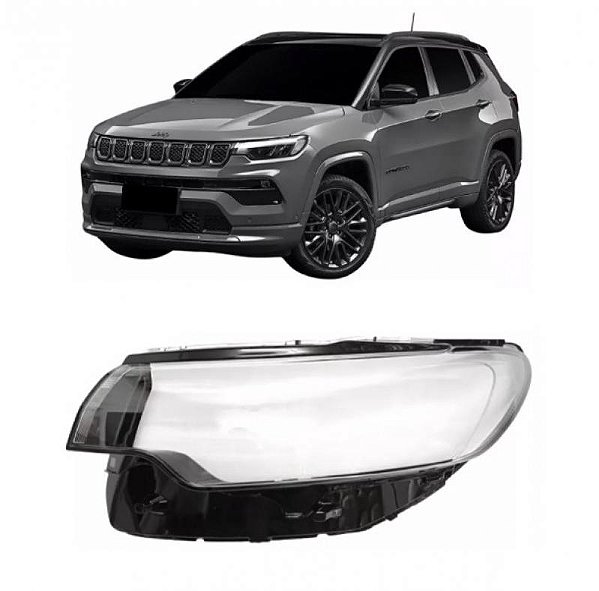 Lente do farol compass jeep de 2022 a 2025 lado esquerdo