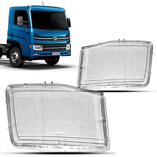 Lente de farol delivery volkswagen de 2017 a 2025 lado esquerdo