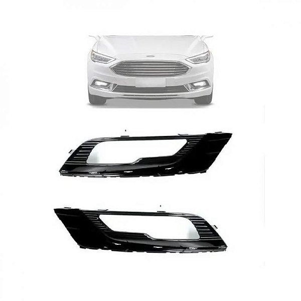 Grade do para choque fusion ford de 2017 a 2019 dianteiro lado direito preto piano