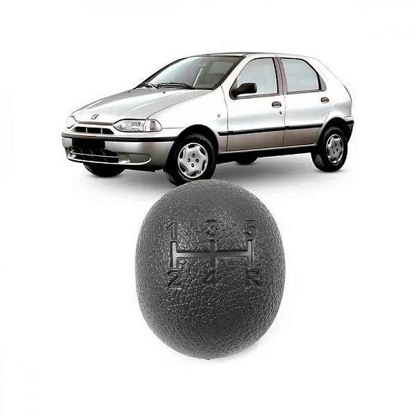 Bola de câmbio palio fiat de 1996 a 1999 cinza el 5 marchas