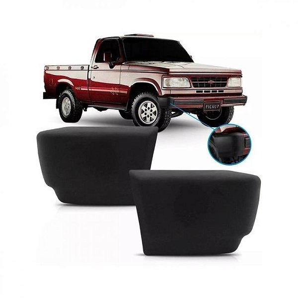 Ponteira de para choque d20 chevrolet de 1985 a 1999 superior preto