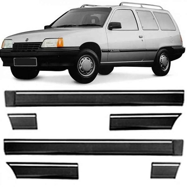 Friso ipanema chevrolet de 1989 a 1998 lateral preto e cinza duas portas bicolor quatro peças