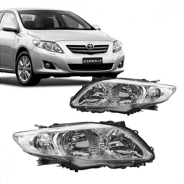 Farol corolla toyota de 2009 a 2011 lado esquerdo cromado