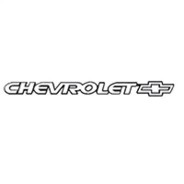 Emblema chevrolet lateral cinza resinado