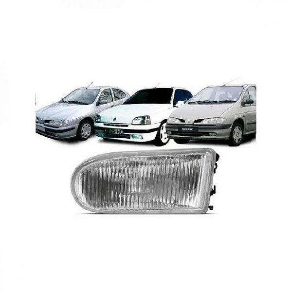 Farol auxiliar clio renault de 1996 a 1998 e megane renault de 1996 a 1998 e scenic renault de 1998 a 2000 lado direito