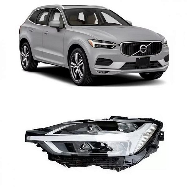 Farol xc60 volvo de 2018 a 2022 lado esquerdo integralmente em LED sem reator
