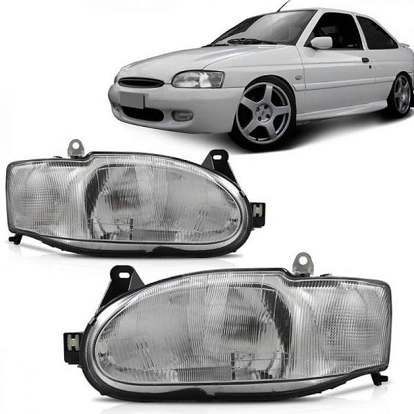 Farol escort ford de 1997 a 2002 lado direito preto