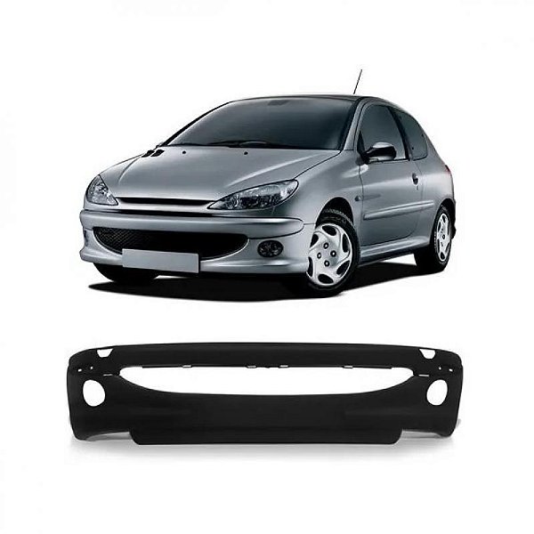 Para choque 206 peugeot de 1998 a 2004 dianteiro com furo