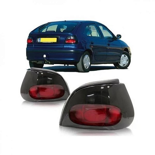 Lanterna megane renault de 1996 a 1999 traseira lado esquerdo fumê hatch