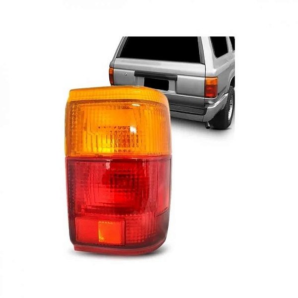 Lanterna hilux sw4 toyota de 1992 a 1995 traseira lado direito vermelha e âmbar gasolina