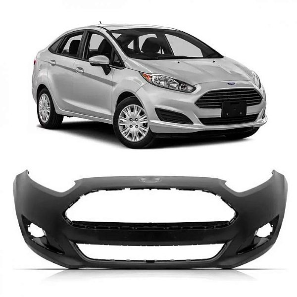Para choque fiesta ford de 2013 a 2017 dianteiro preto liso sedã mexicano