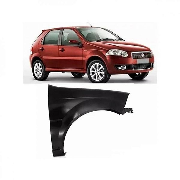 Para lama palio fiat de 2008 a 2011 lado direito sem furo para moldura inferior para choque e sem furo para spoiler