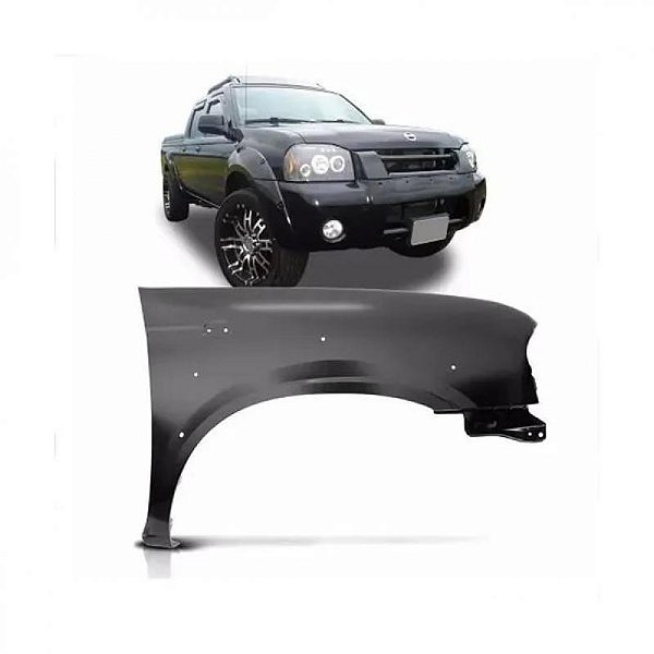 Para lama frontier nissan de 2001 a 2007 lado direito com furo para pisca e com furo para moldura inferior para choque