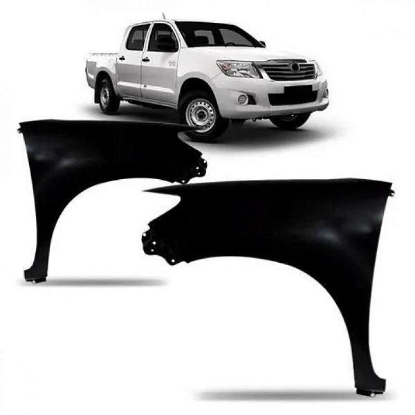 Para lama hilux toyota de 2012 a 2015 lado direito picape sem furo para moldura e sem furo para pisca
