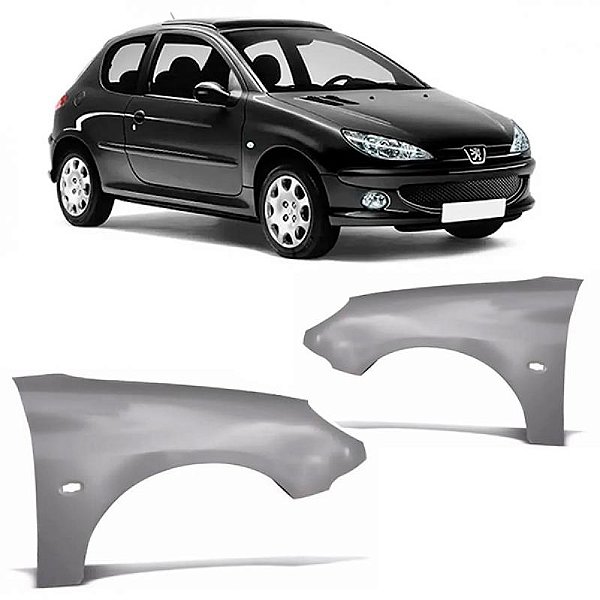 Para lama 206 peugeot de 1998 a 2010 lado direito cinza